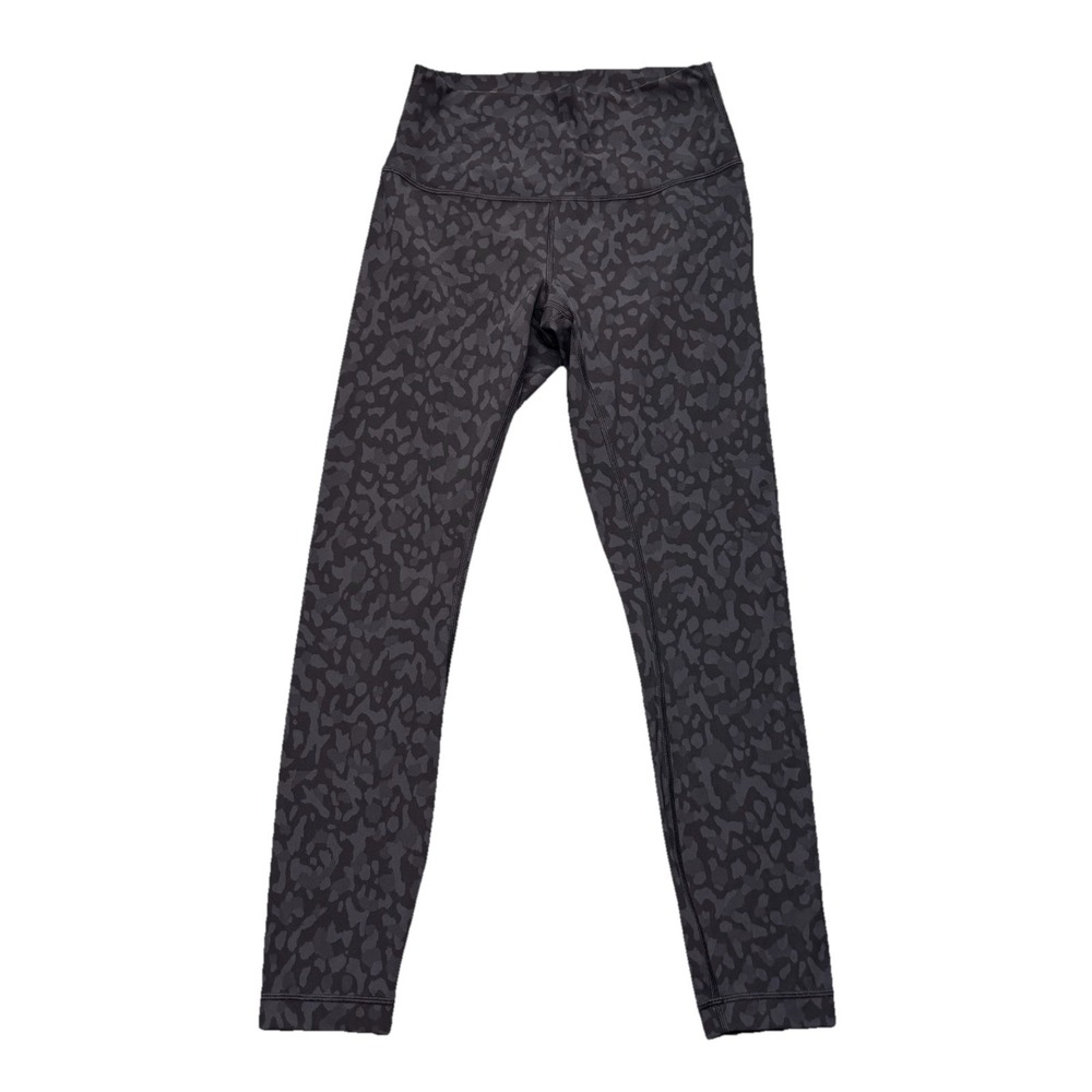 Lululemon Women's Deep Coal Camo Wunder Under High Rise‎ Tight Size 6